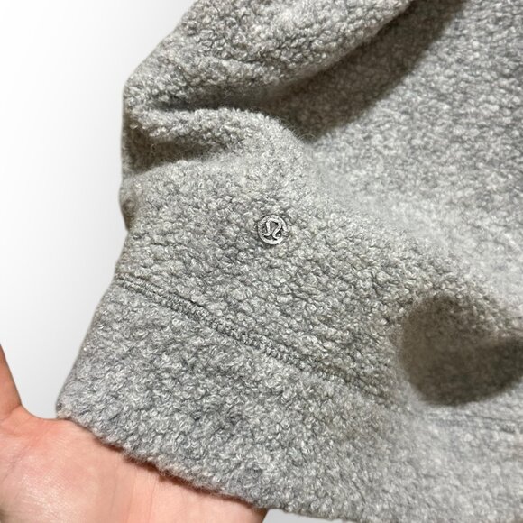Lululemon So Sherpa Hooded Jacket Wool Blend Grey - Picture 5 of 5